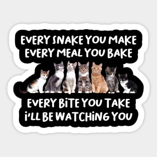 I'll Be Watching You Cat Sticker